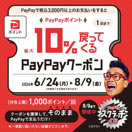 PayPayクーポン 10%還元