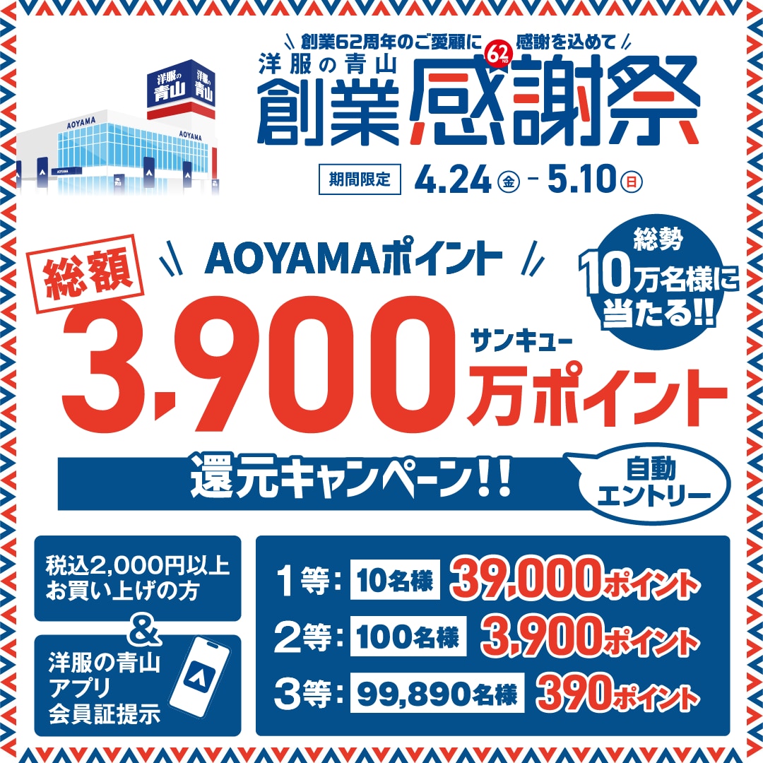 創業感謝祭 3900万pt