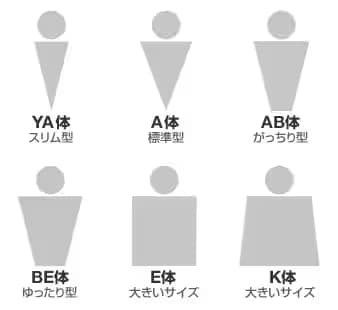 スーツのサイズ表記について