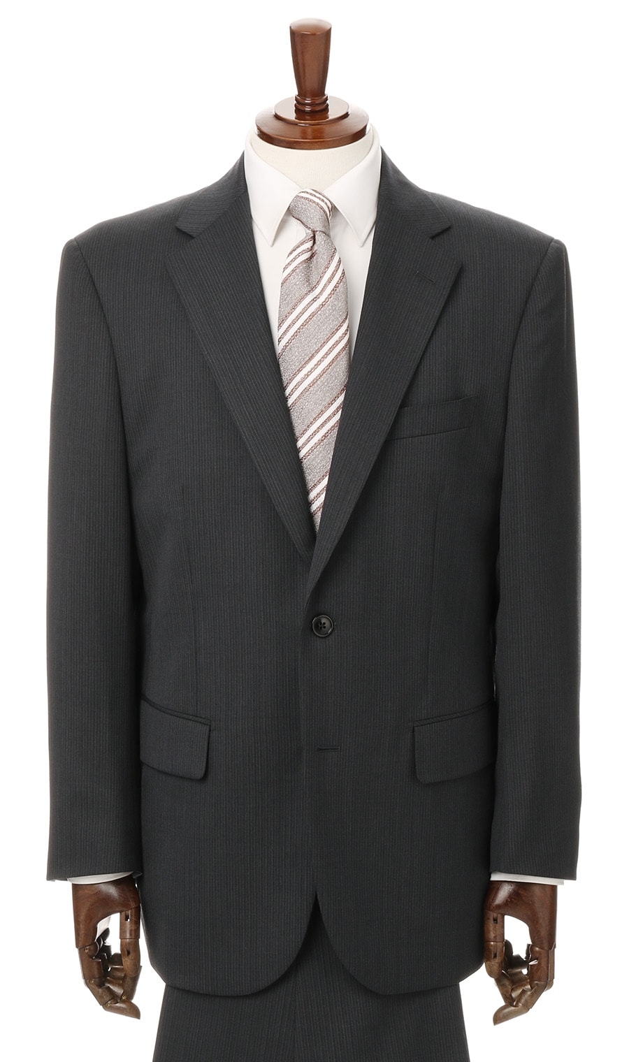 洋服の青山／STUART KENT・紺のスーツ（上・下）【サイズ：AB体7号】スーツカバーもお付けします