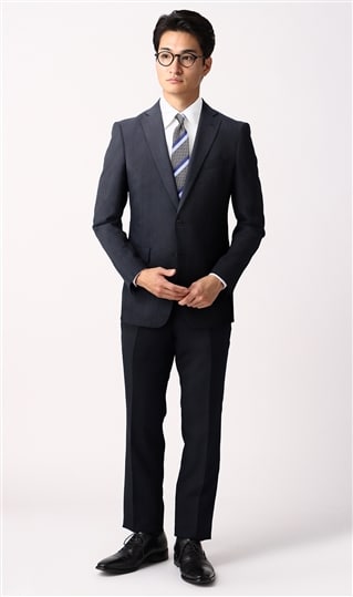 MODA RITORNO 洋服の青山 スーツ ツーパンツ A5 織柄-