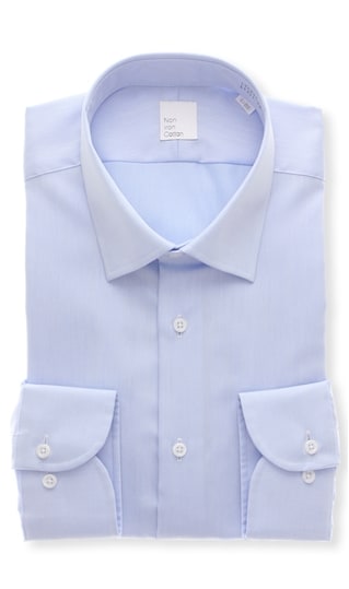 ワイドカラースタイリッシュワイシャツ【NON IRON COTTON 100】0