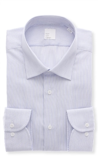 ワイドカラースタイリッシュワイシャツ【NON IRON COTTON 100】0