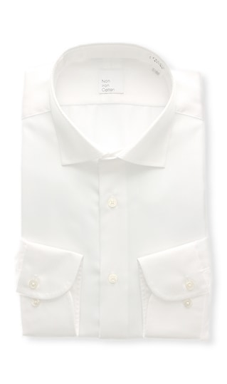 ワイドカラースタイリッシュワイシャツ【NON IRON COTTON 100】0