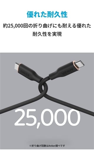 Anker PowerLine III Flow USB-C & USB-C ケーブル 1.8m