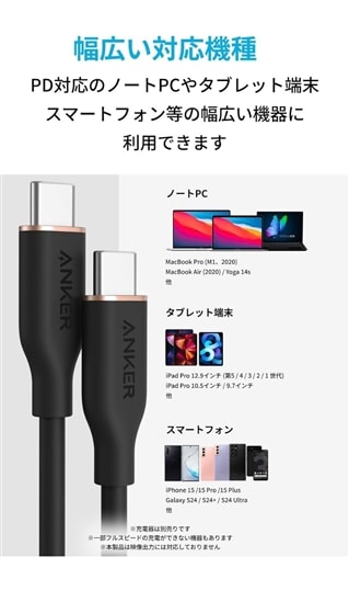 Anker PowerLine III Flow USB-C & USB-C ケーブル 1.8m6