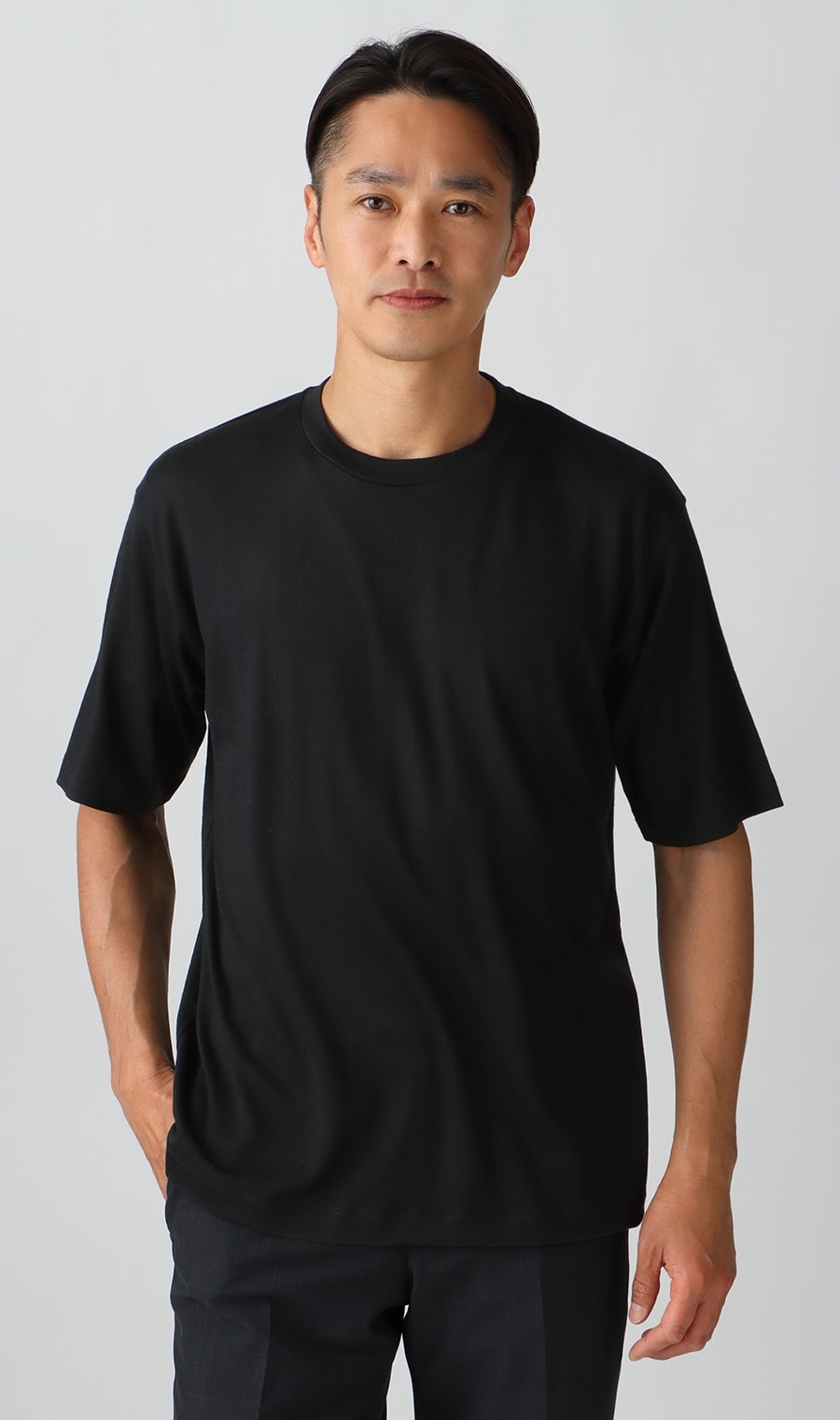 クルーネックTシャツ【半袖】【ウール100%】（ACCS4302-01） | ACTIBIZ 