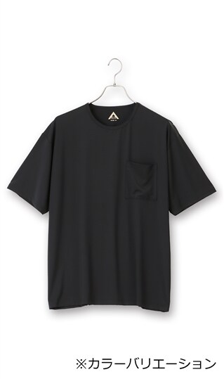 クルーネックポケット付きTシャツ《セットアップ着用可》《接触冷感》 (4041778-73)