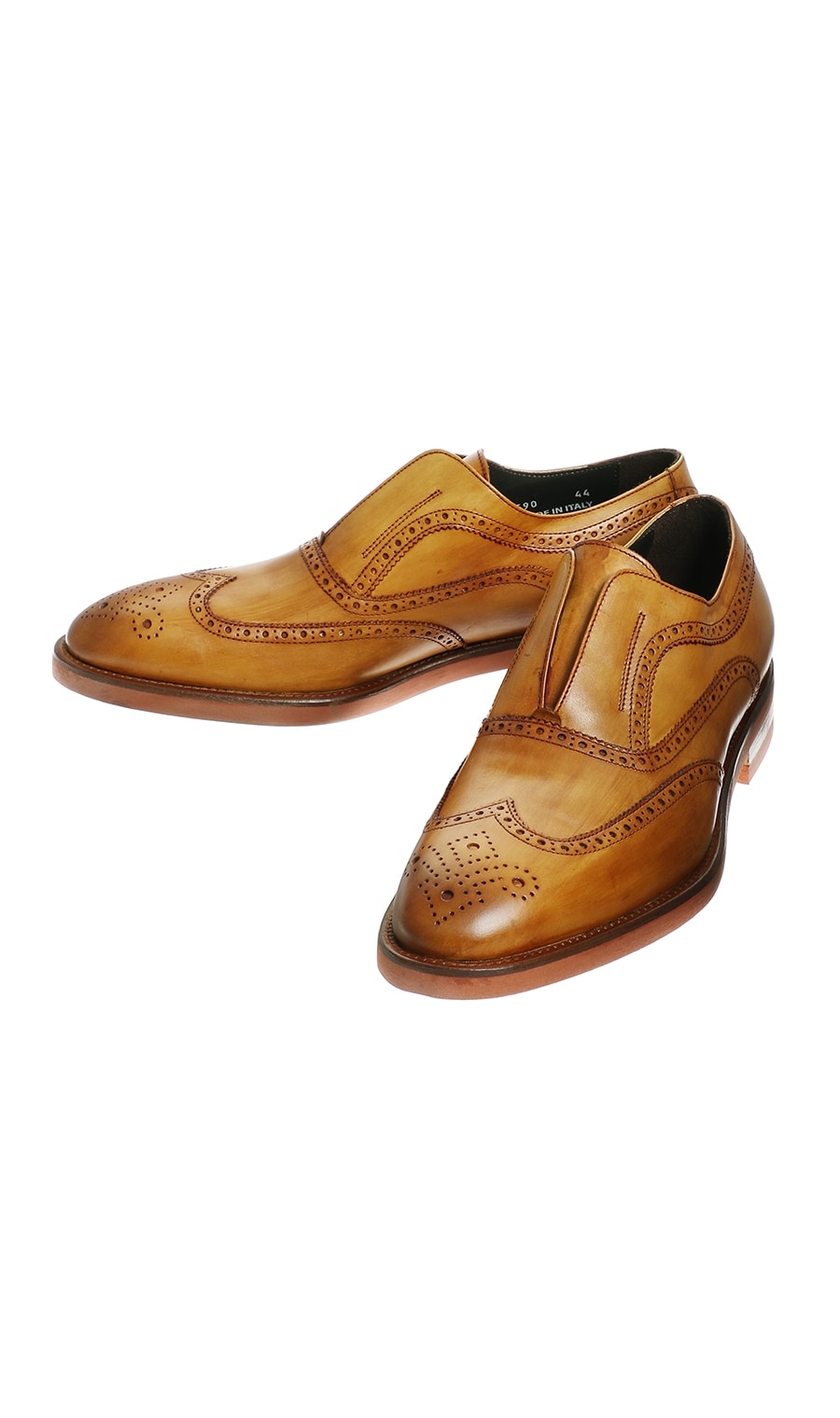 8,200円未使用 イタリア製 HILTON ヒルトン ウイングチップ キップレザー 紳士靴