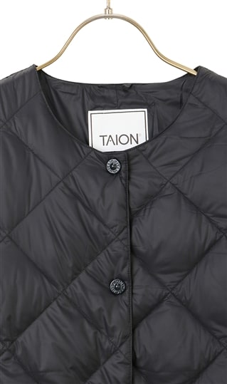 クルーネックロングダウンコート【TAION】【WEB・一部店舗限定】4