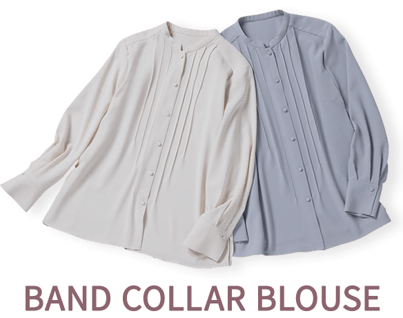 BAND COLLAR BLOUSE